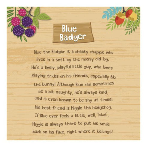Curlimals Blue the Badger